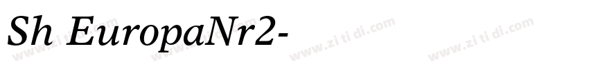 Sh EuropaNr2字体转换